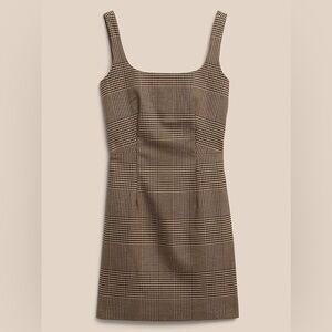 Banana Republic Checkered Brown Mini Dress